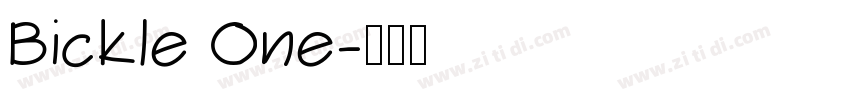 Bickle One字体转换